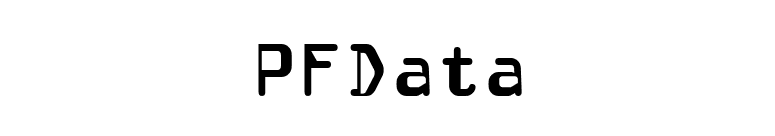 PFData font preview