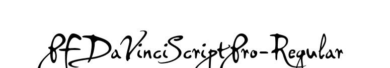 PFDaVinciScriptPro-Regular font preview