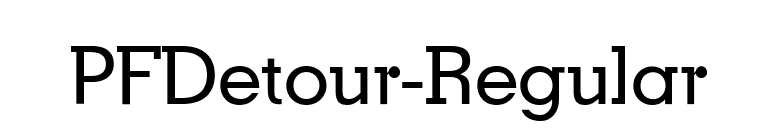 PFDetour-Regular font preview