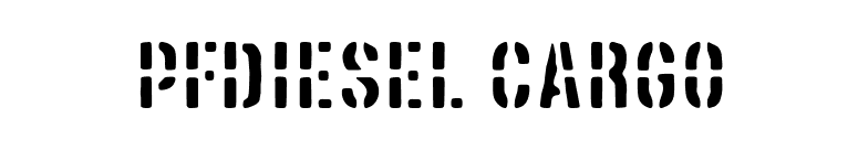 PFDiesel Cargo font preview