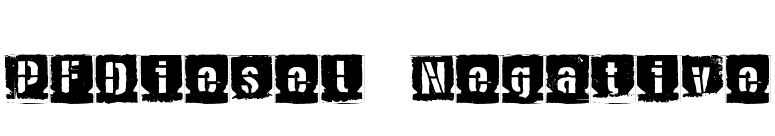 PFDiesel Negative font preview