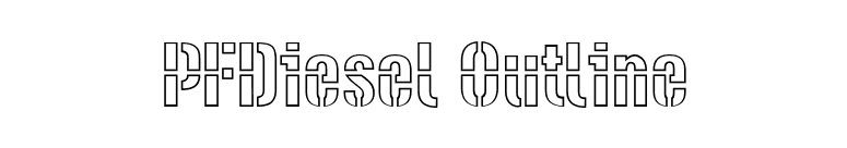 PFDiesel Outline font preview