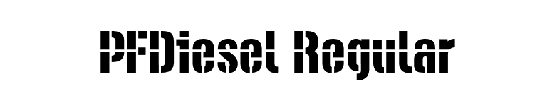 PFDiesel Regular font preview