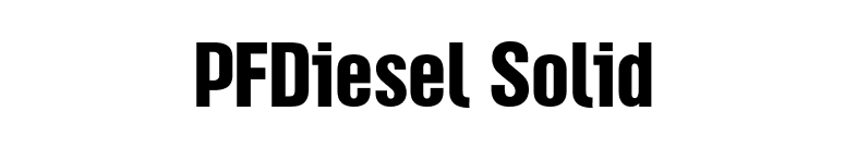 PFDiesel Solid font preview