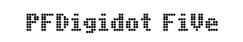 PFDigidot FiVe font preview