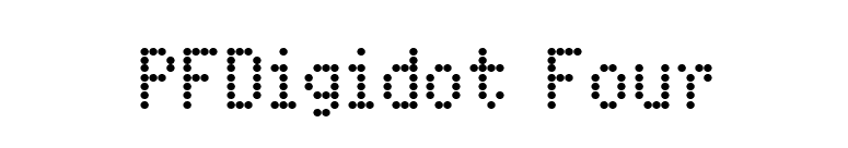 PFDigidot Four font preview