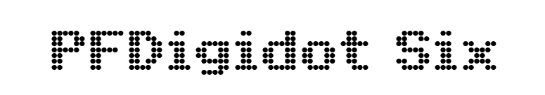 PFDigidot Six font preview