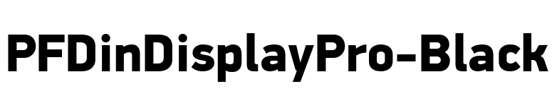 PFDinDisplayPro-Black font preview
