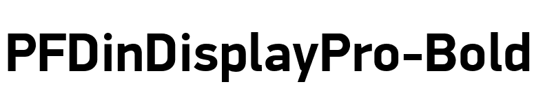 PFDinDisplayPro-Bold font preview