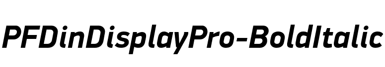 PFDinDisplayPro-BoldItalic font preview