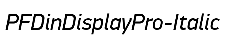 PFDinDisplayPro-Italic font preview