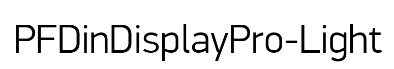 PFDinDisplayPro-Light font preview