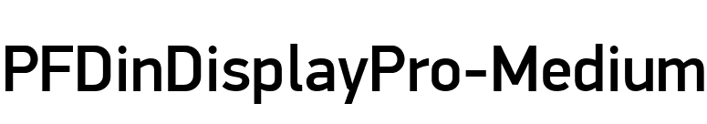 PFDinDisplayPro-Medium font preview