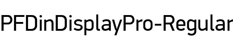 PFDinDisplayPro-Regular font preview