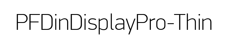 PFDinDisplayPro-Thin font preview