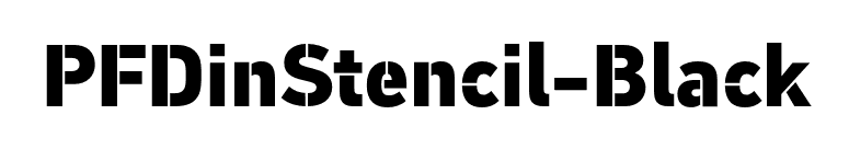PFDinStencil-Black font preview