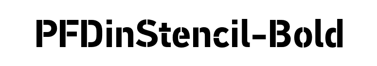 PFDinStencil-Bold font preview