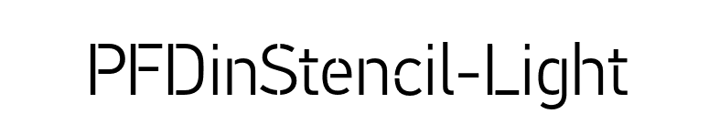 PFDinStencil-Light font preview