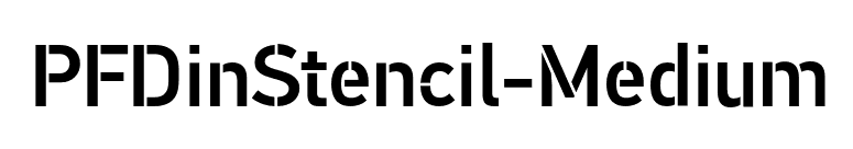 PFDinStencil-Medium font preview