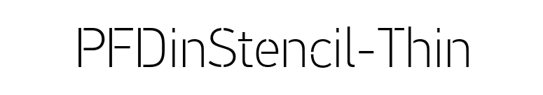 PFDinStencil-Thin font preview