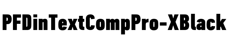 PFDinTextCompPro-XBlack font preview