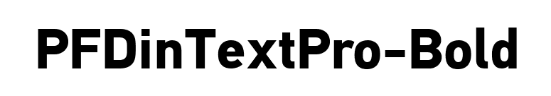 PFDinTextPro-Bold font preview