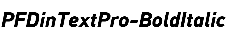 PFDinTextPro-BoldItalic font preview