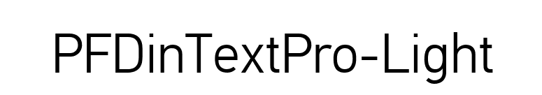 PFDinTextPro-Light font preview