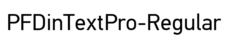 PFDinTextPro-Regular font preview