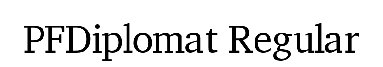 PFDiplomat Regular font preview