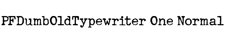 PFDumbOldTypewriter One Normal font preview