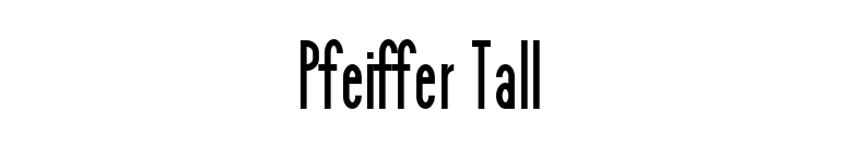 Pfeiffer Tall font preview
