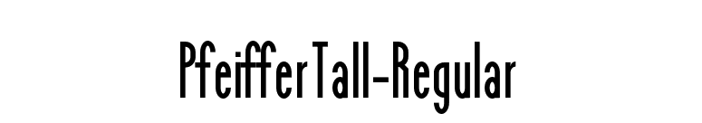 PfeifferTall-Regular font preview