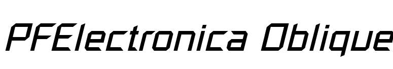 PFElectronica Oblique font preview