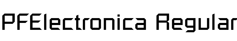 PFElectronica Regular font preview