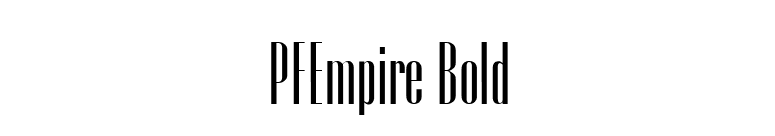 PFEmpire Bold font preview