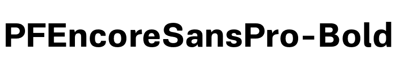 PFEncoreSansPro-Bold font preview
