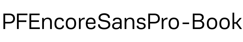 PFEncoreSansPro-Book font preview