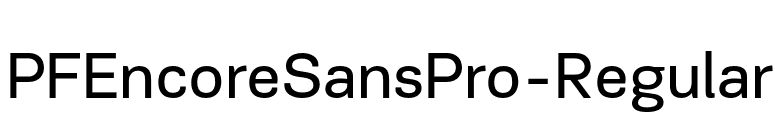 PFEncoreSansPro-Regular font preview