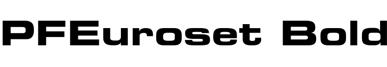 PFEuroset Bold font preview