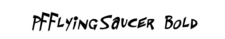 PFFlyingSaucer Bold font preview