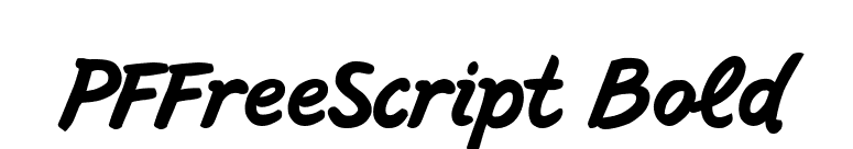 PFFreeScript Bold font preview
