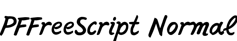 PFFreeScript Normal font preview