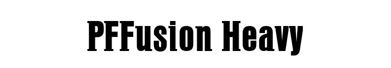 PFFusion Heavy font preview