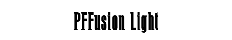 PFFusion Light font preview