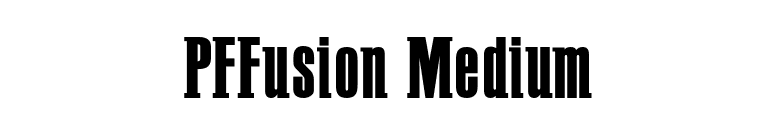 PFFusion Medium font preview