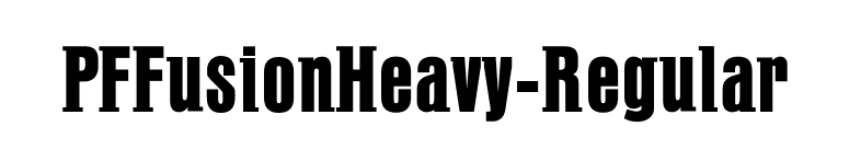 PFFusionHeavy-Regular font preview