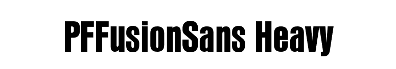 PFFusionSans Heavy font preview