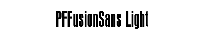 PFFusionSans Light font preview