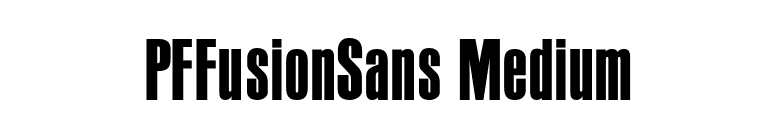 PFFusionSans Medium font preview